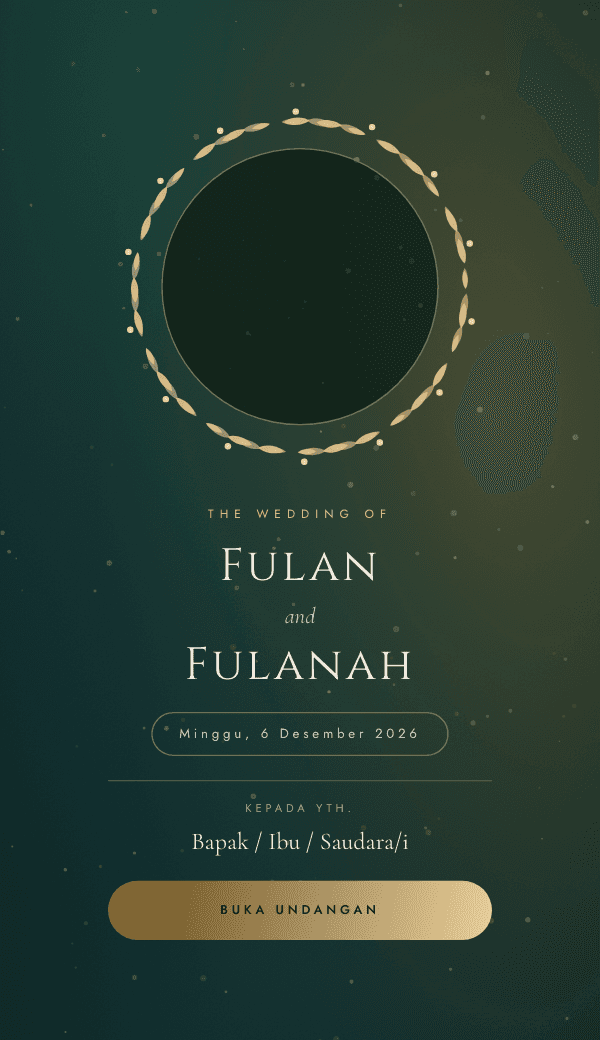 Contoh undangan template Emerald Halo