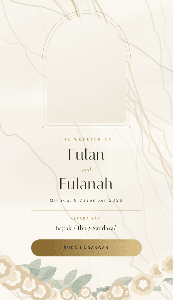 Contoh undangan template Golden Arch