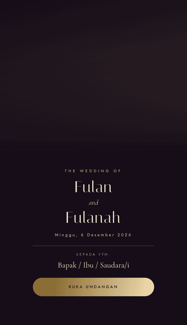 Contoh undangan template Velvet Portrait